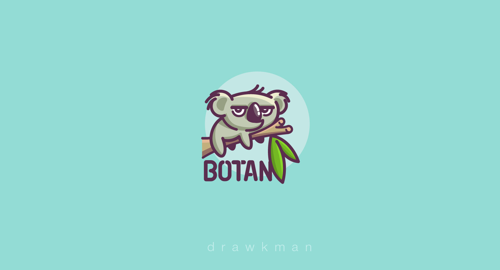 Artstation Funky Cartoon Koala Character Design For Logo Botan Shop By Drawkman Drawkman Drawkman