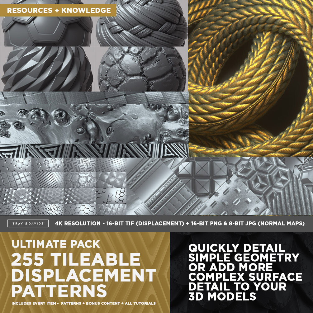 If you want everything you can also grab the ULTIMATE PACK with all patterns + bonus content + tutorials.
Gumroad: https://gumroad.com/l/XuEhS
Artstation: https://artstn.co/m/L81n