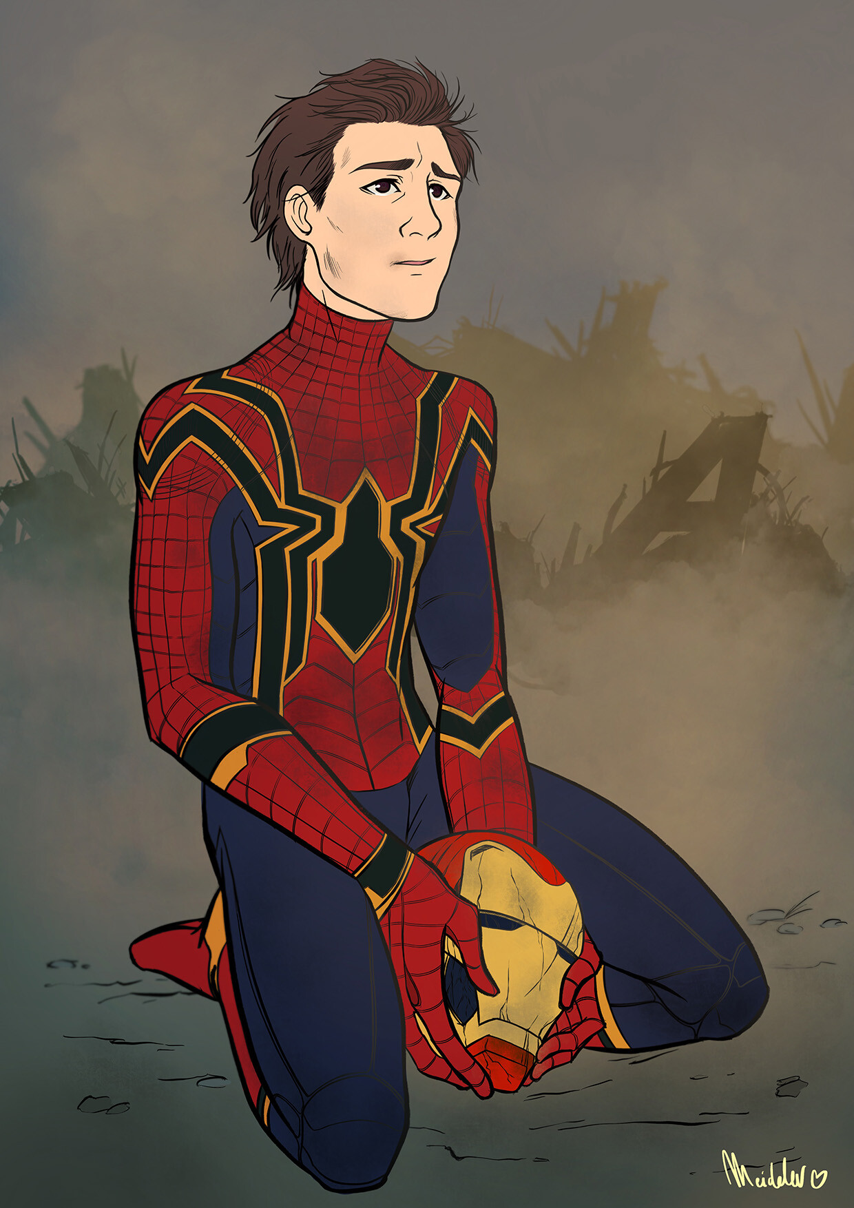 Marie Barros - Spider-man - End Game Illustration
