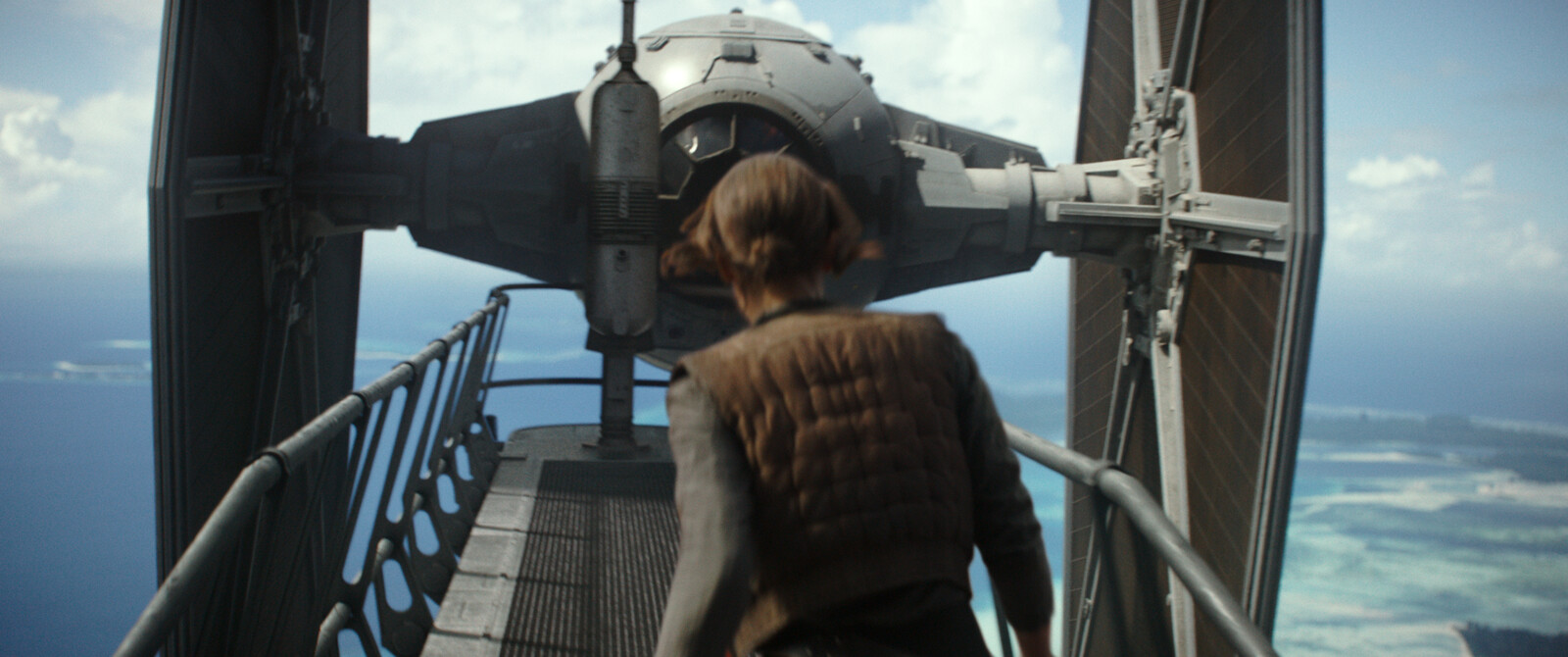 Closeup of the TIE fighter