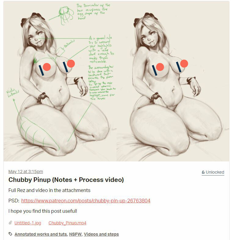 757px x 785px - ArtStation - Chubby Pinup Girl