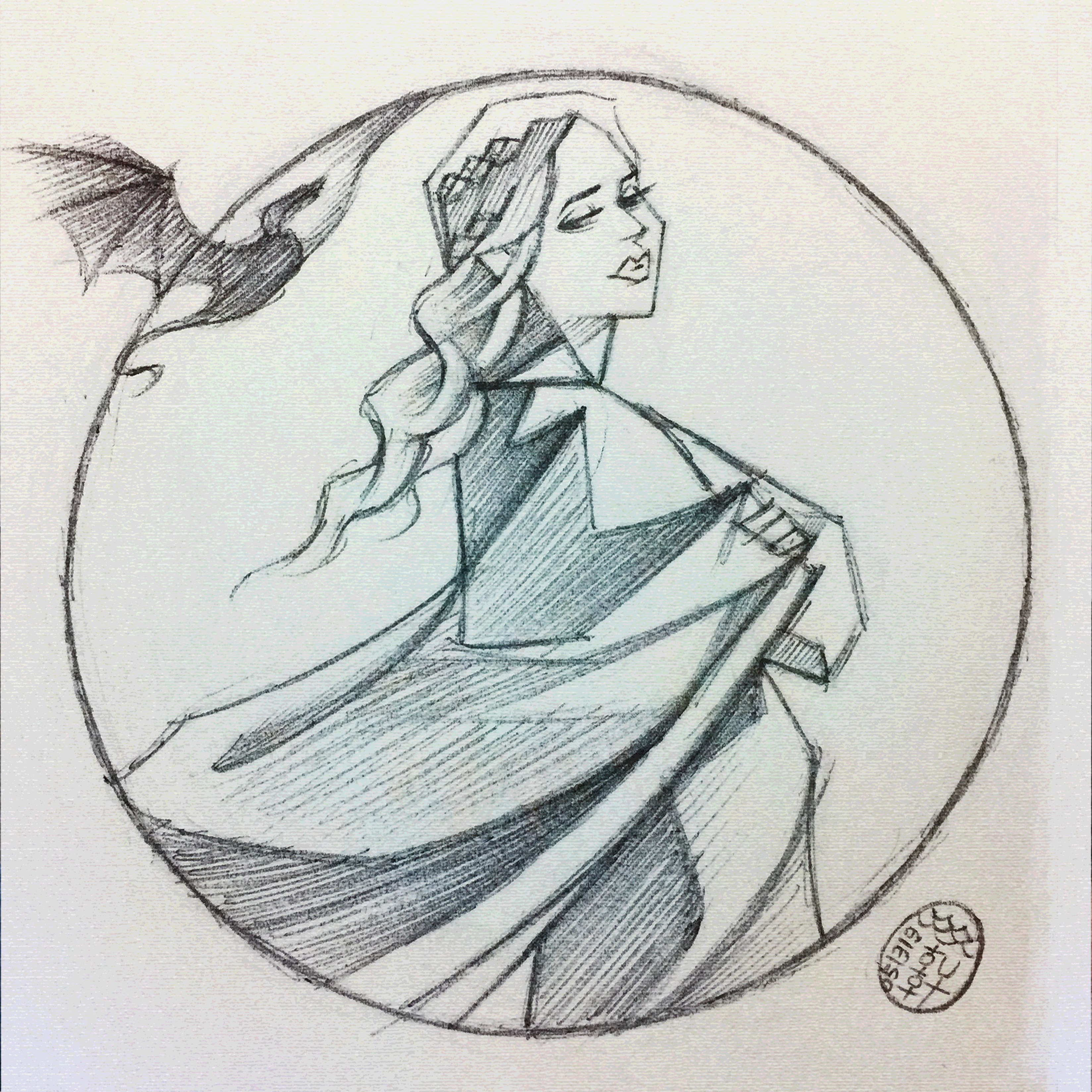 Daenerys in Blue - Sketch