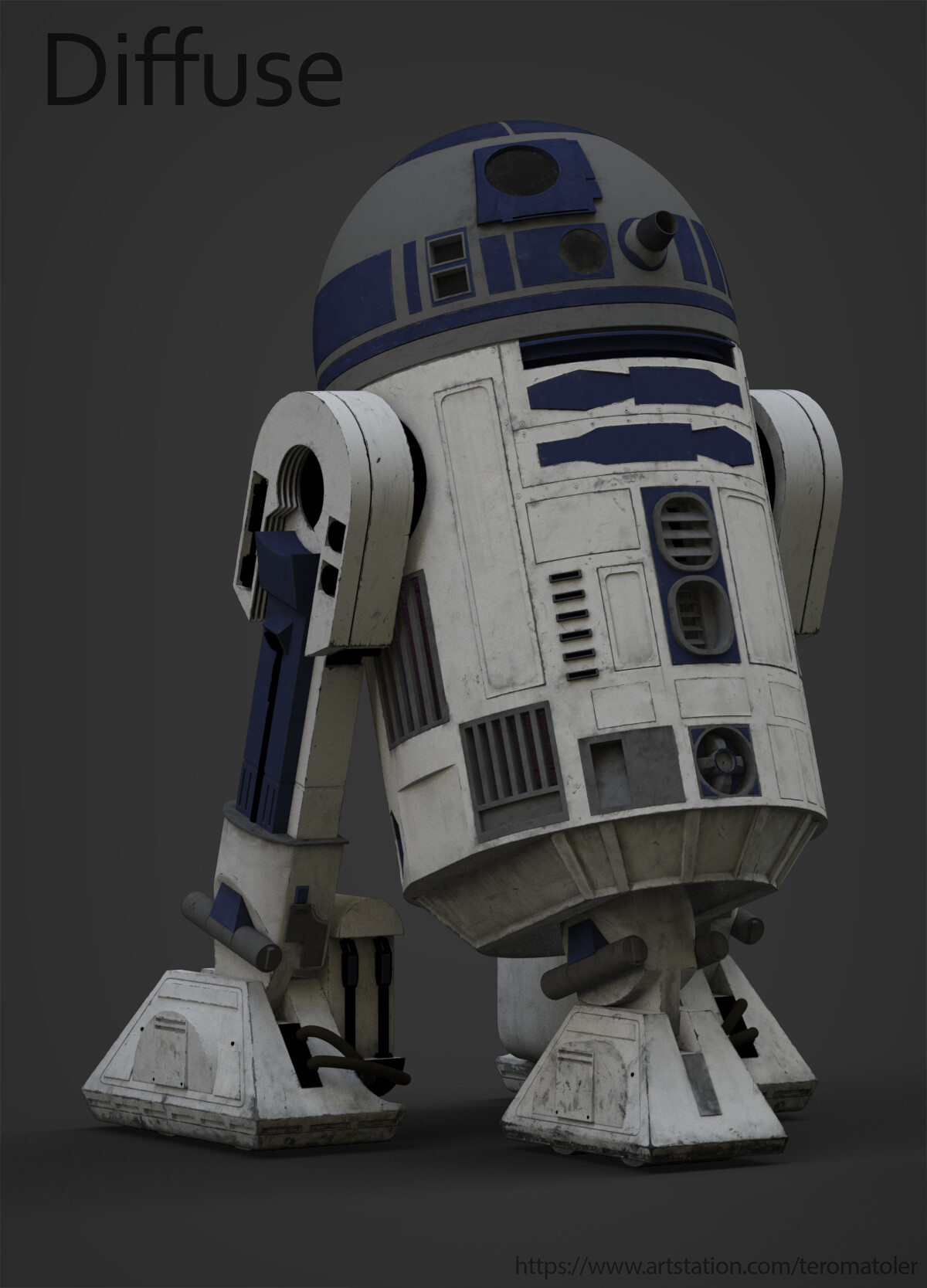 Artstation R2d2 Fanart Mykyta Berezin