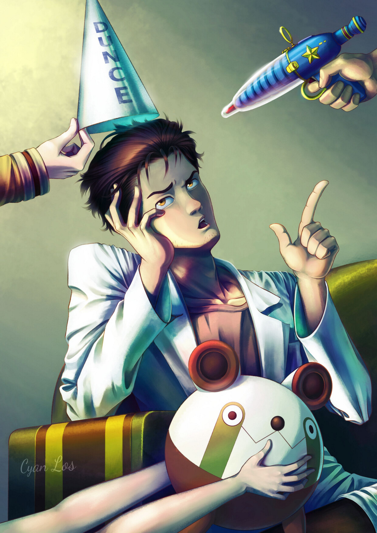 Artstation Okabe S Argument Steins Gate Cyan Los