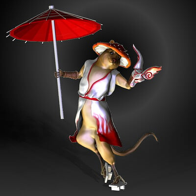Kabuki Master Rattata as Nine-Tails