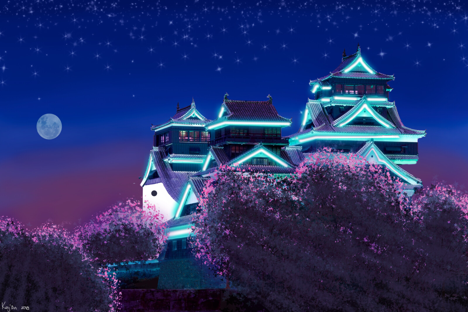 Future traditional Japan Castle