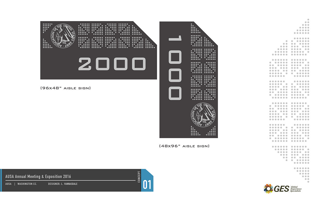 1st Design: Aisle Signs, Horizontal and Vertical