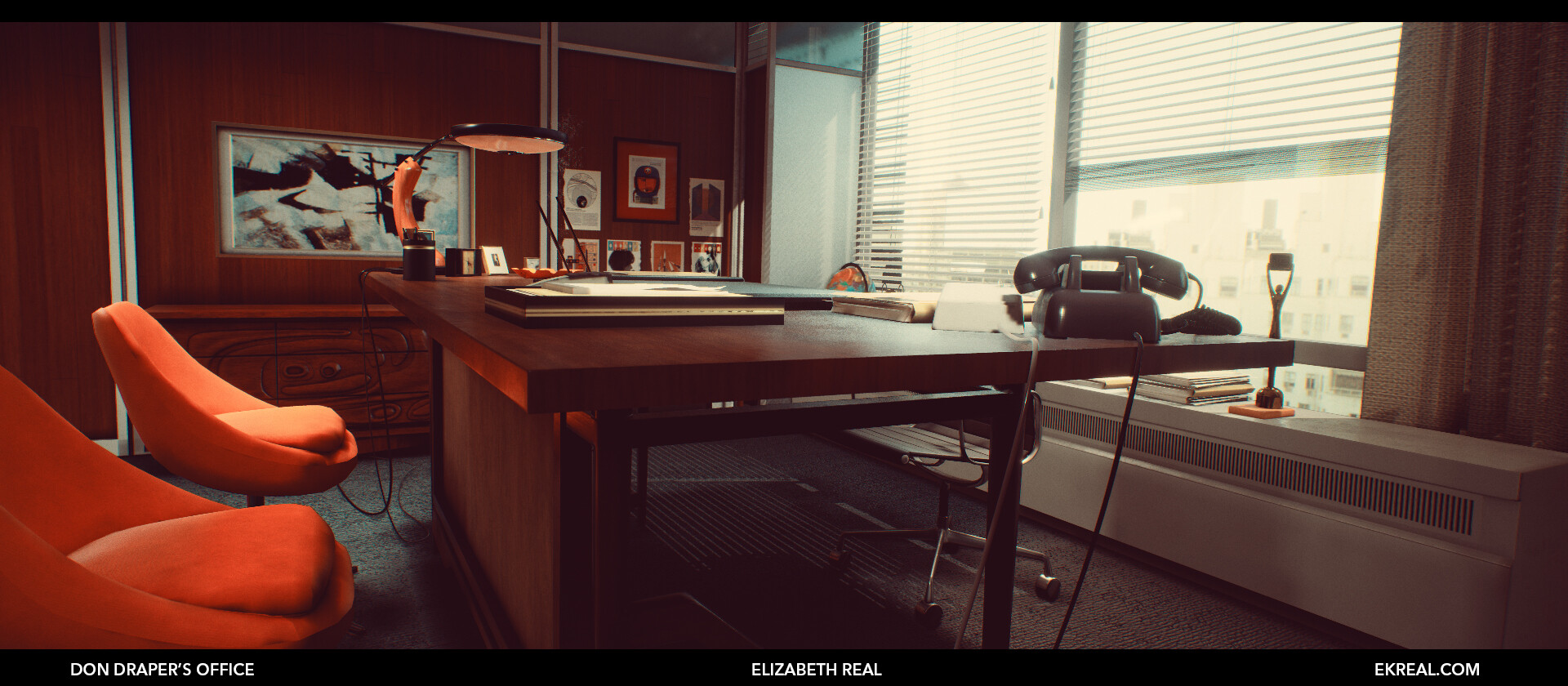 Furniture Don Draper Desk Lamp ArtStation Don Draper's Office