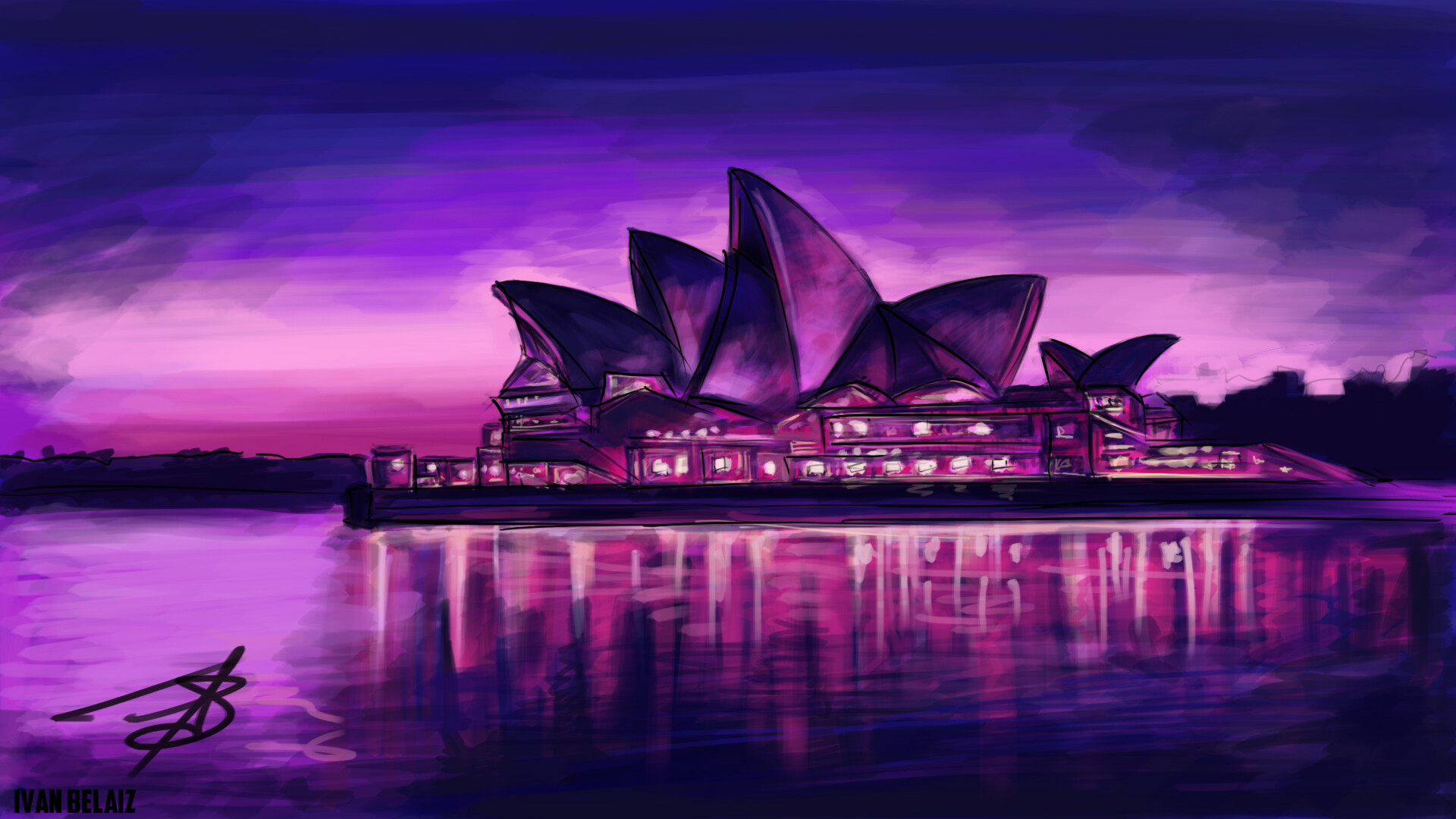 SYDNEY OPERA HOUSE ink painting.2 Drawing by Fabrizio Cassetta - Pixels