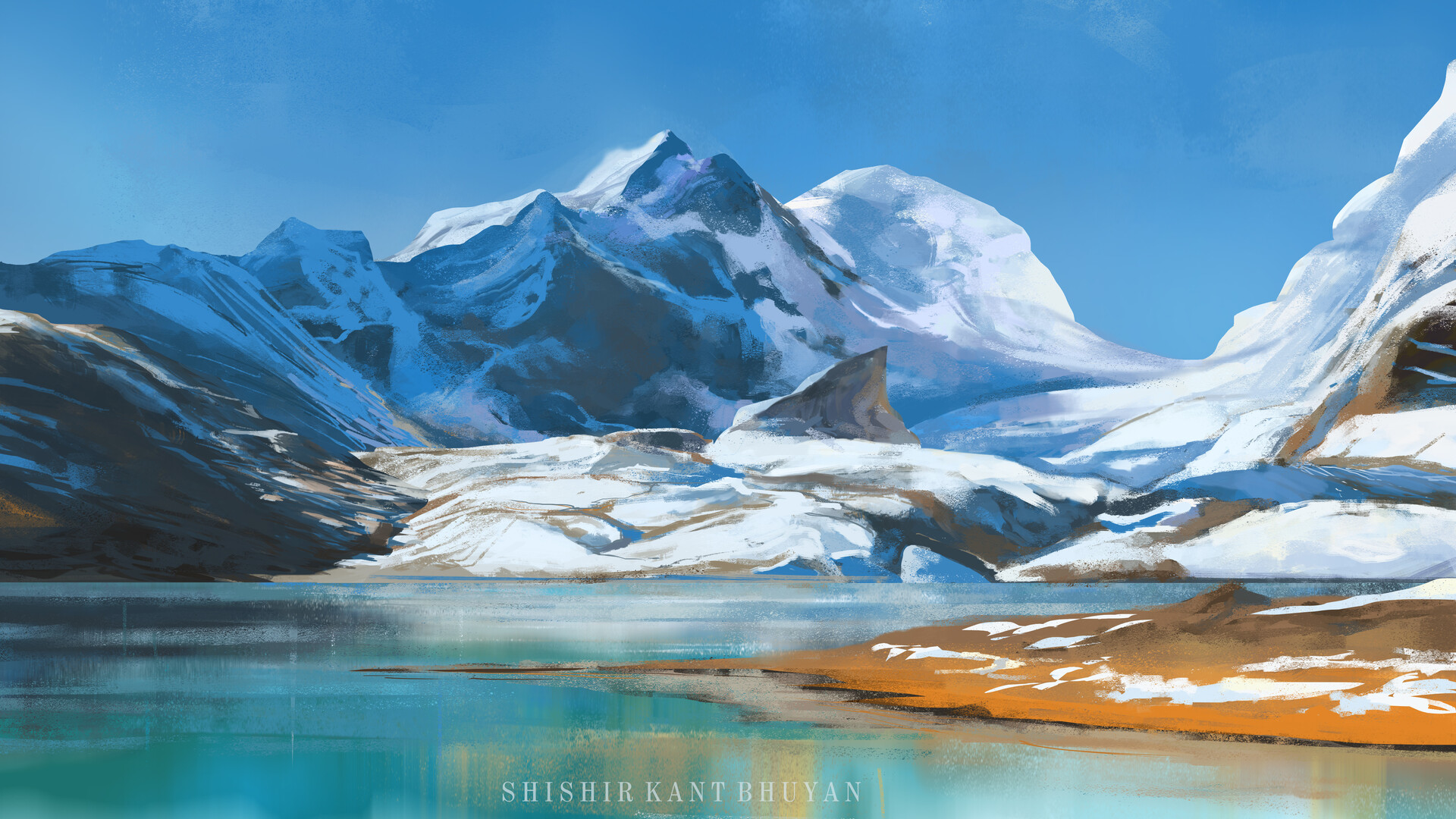 ArtStation - Gurudongmar Lake, Sikkim, Shishir Kant Bhuyan