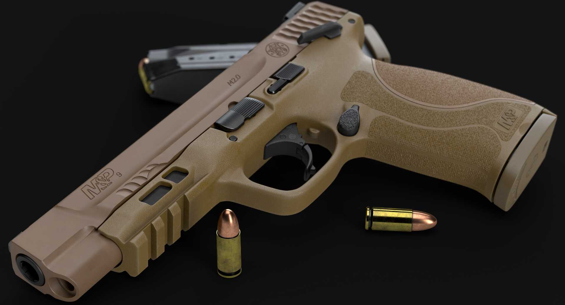 Artstation Smith Wesson M P 9 2 0 Fmj 3d Artstation Smith Wesson M P 9 2 0 Fmj 3d