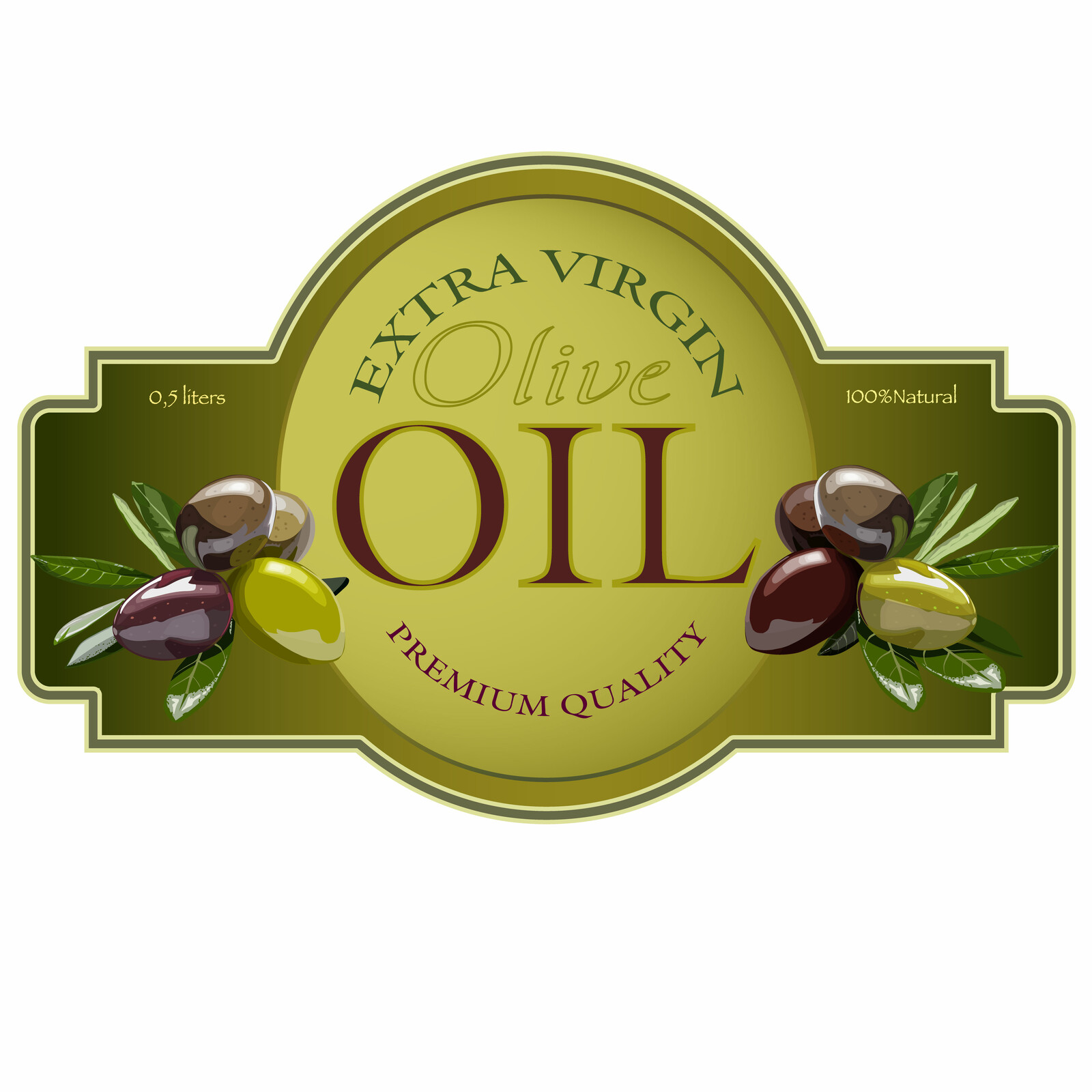 OLIVE LABEL VECTOR 7