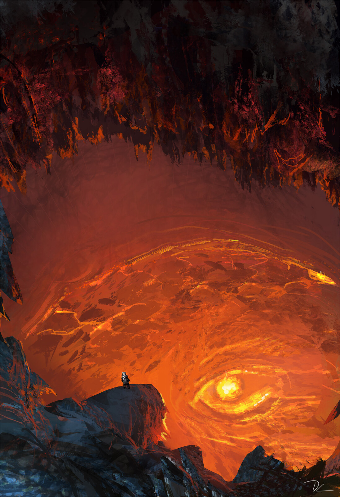 Source of the volcano