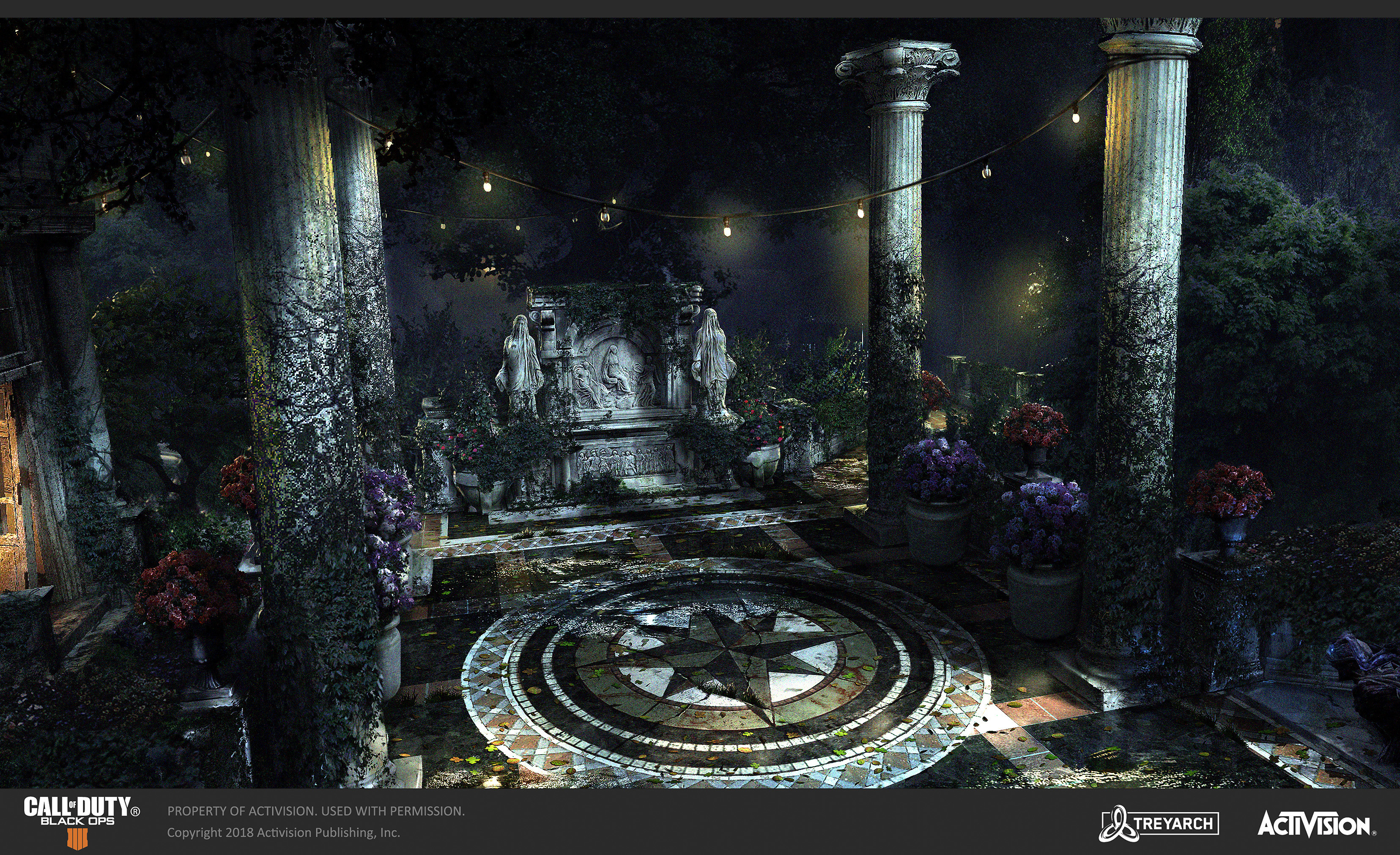 Artstation Black Ops 4 Dead Of The Night Courtyard Concept