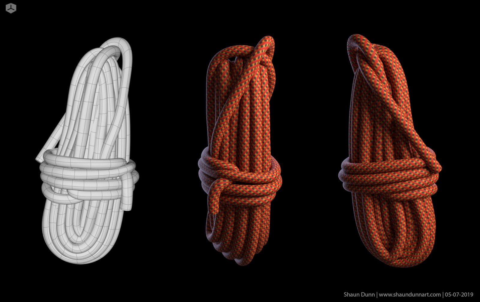 This climbing rope was pretty tricky to model at least to make it look almost exactly like the prop from the film UP with only a few images for reference.