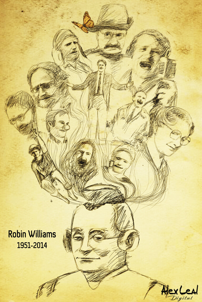 Robin Williams Drawing by M Valeriano  Pixels