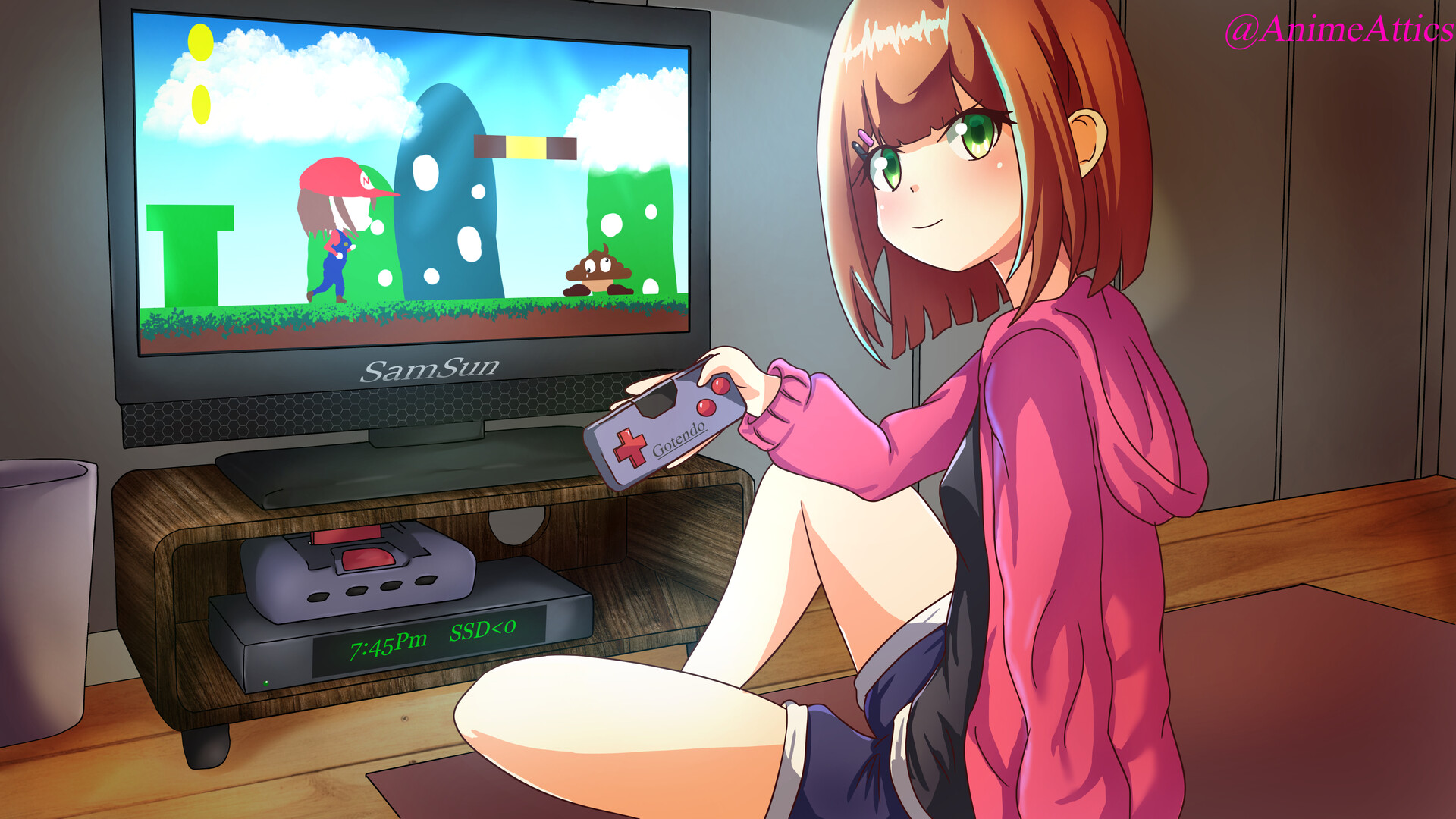 Game Console Anime Girl