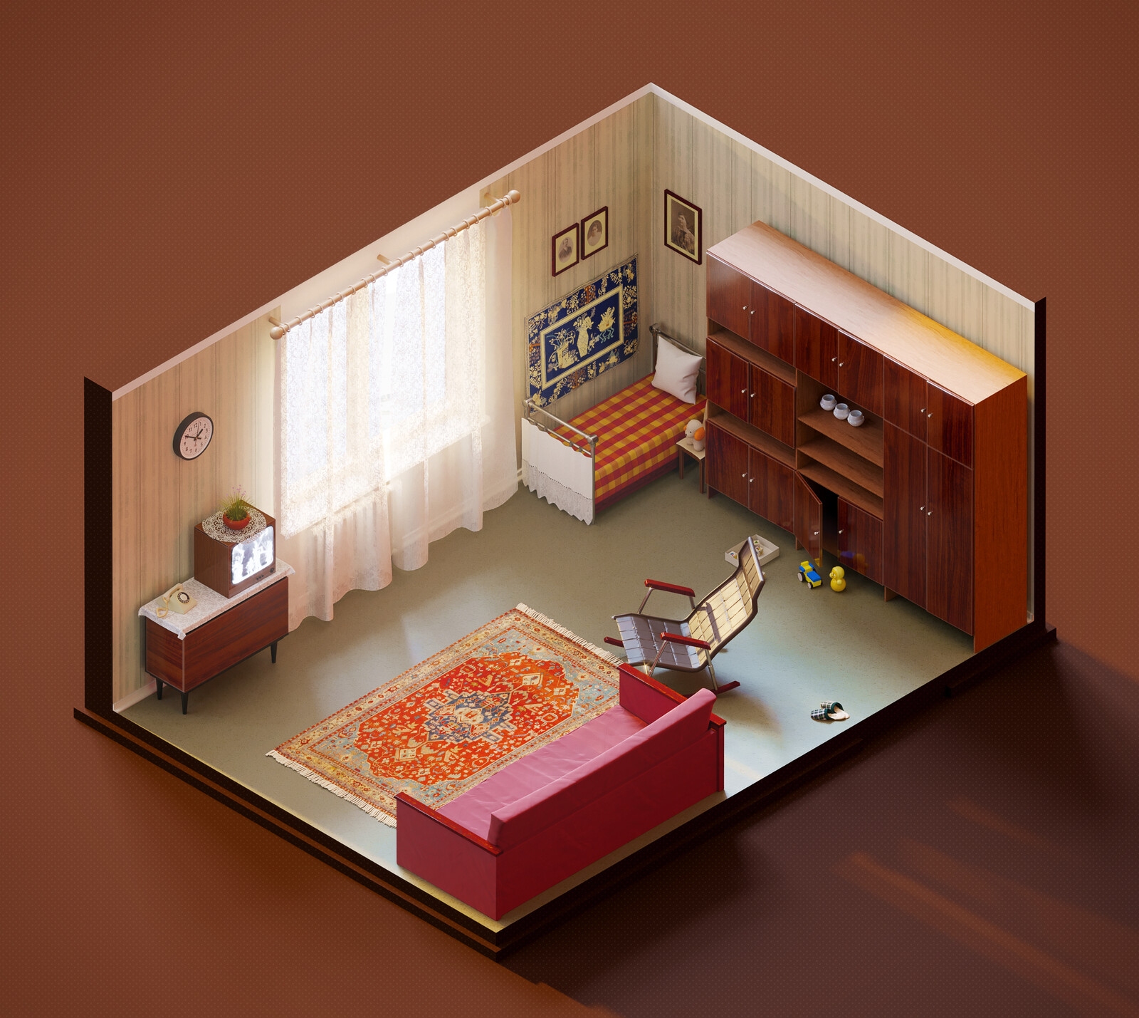 Isometric Room 3d