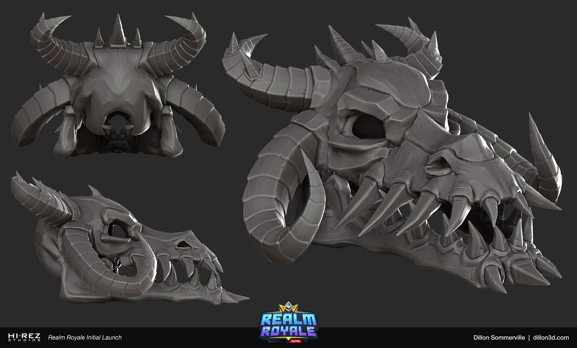 Artstation Realm Royale Dragon Skeleton Dillon Sommerville