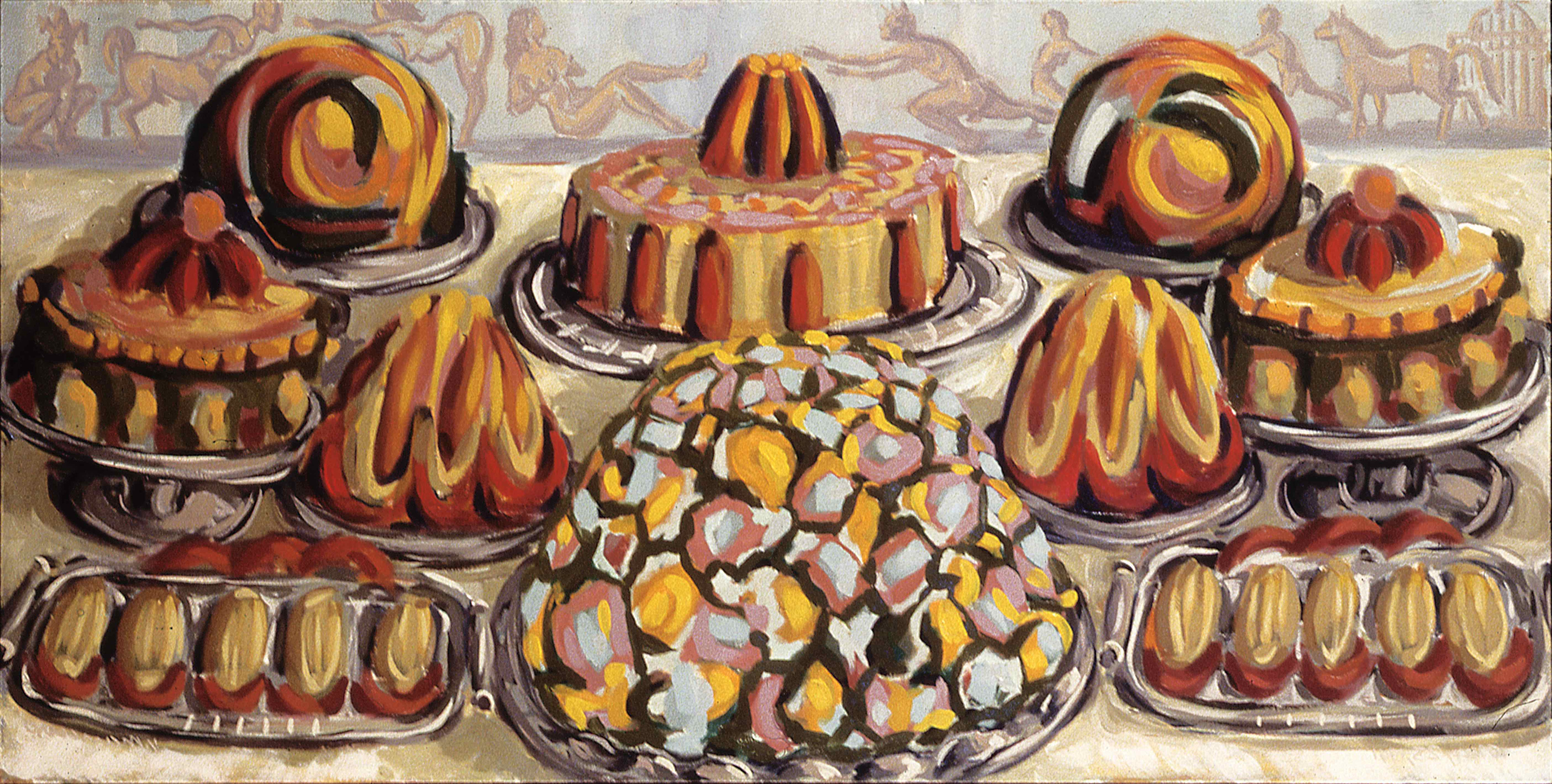 DESERT TABLE, painted by Vince Mancuso in 1992, oil on canvas, 6x3 feet, private collections.