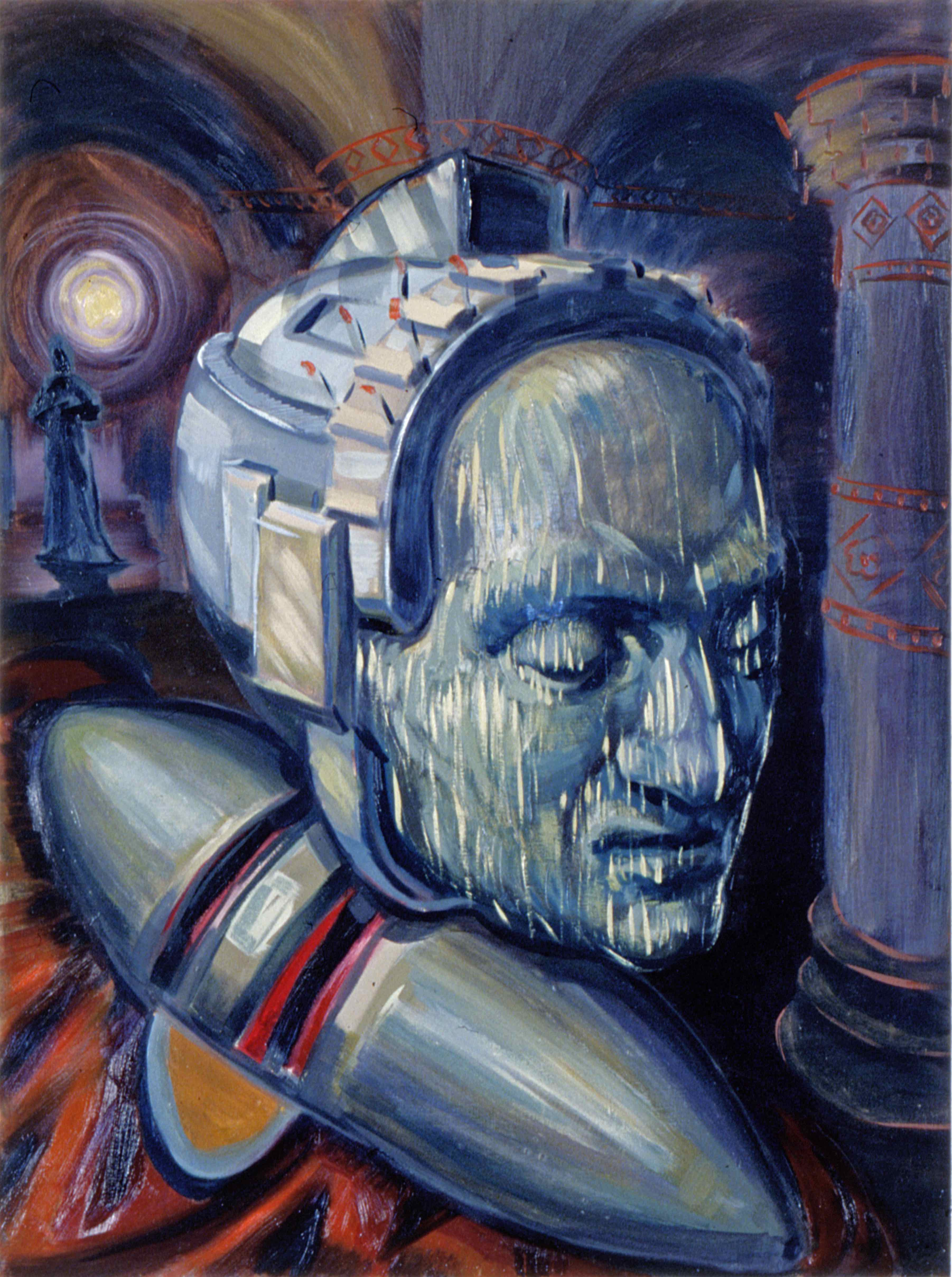 ROBO SAINT, painted by Vince Mancuso in 1992, oil on canvas, 3x4 feet. Private collection