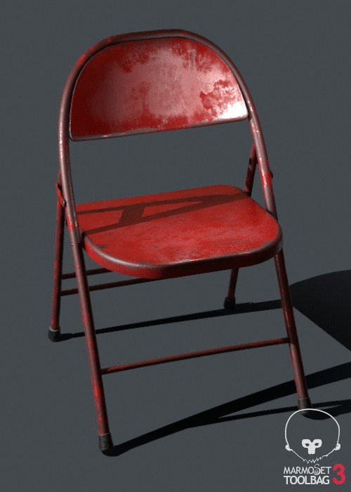 Supreme Metal Folding Chair Red