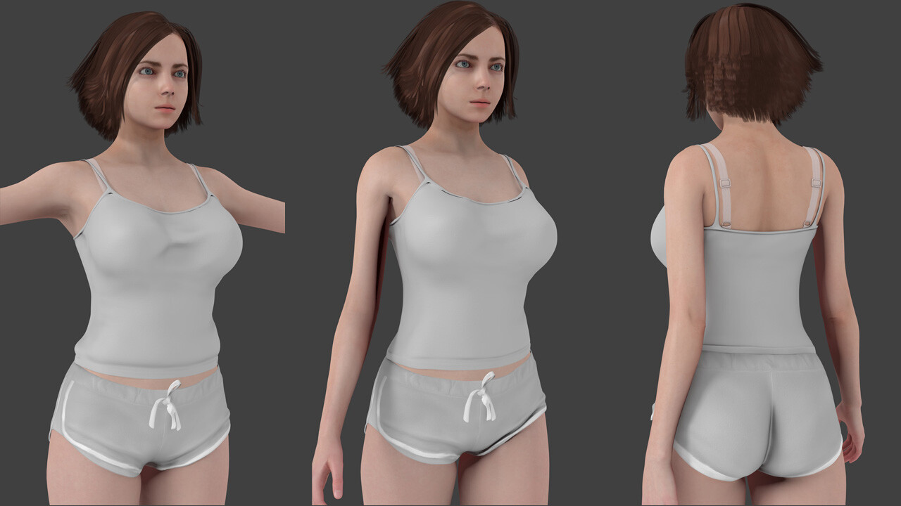 ArtStation Female Base Model Underwear