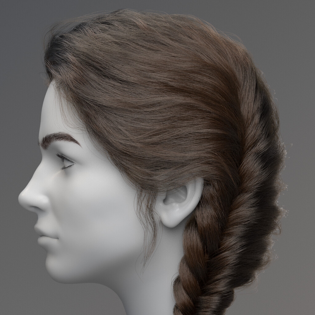 ArtStation - Realistic Female Braided Hair
