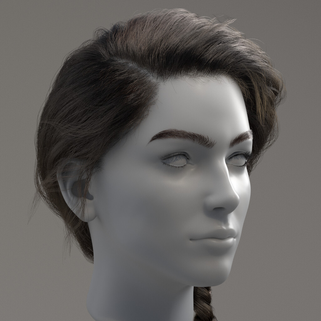 Artstation Realistic Hairs Xgen 03 Daphne Bonneau