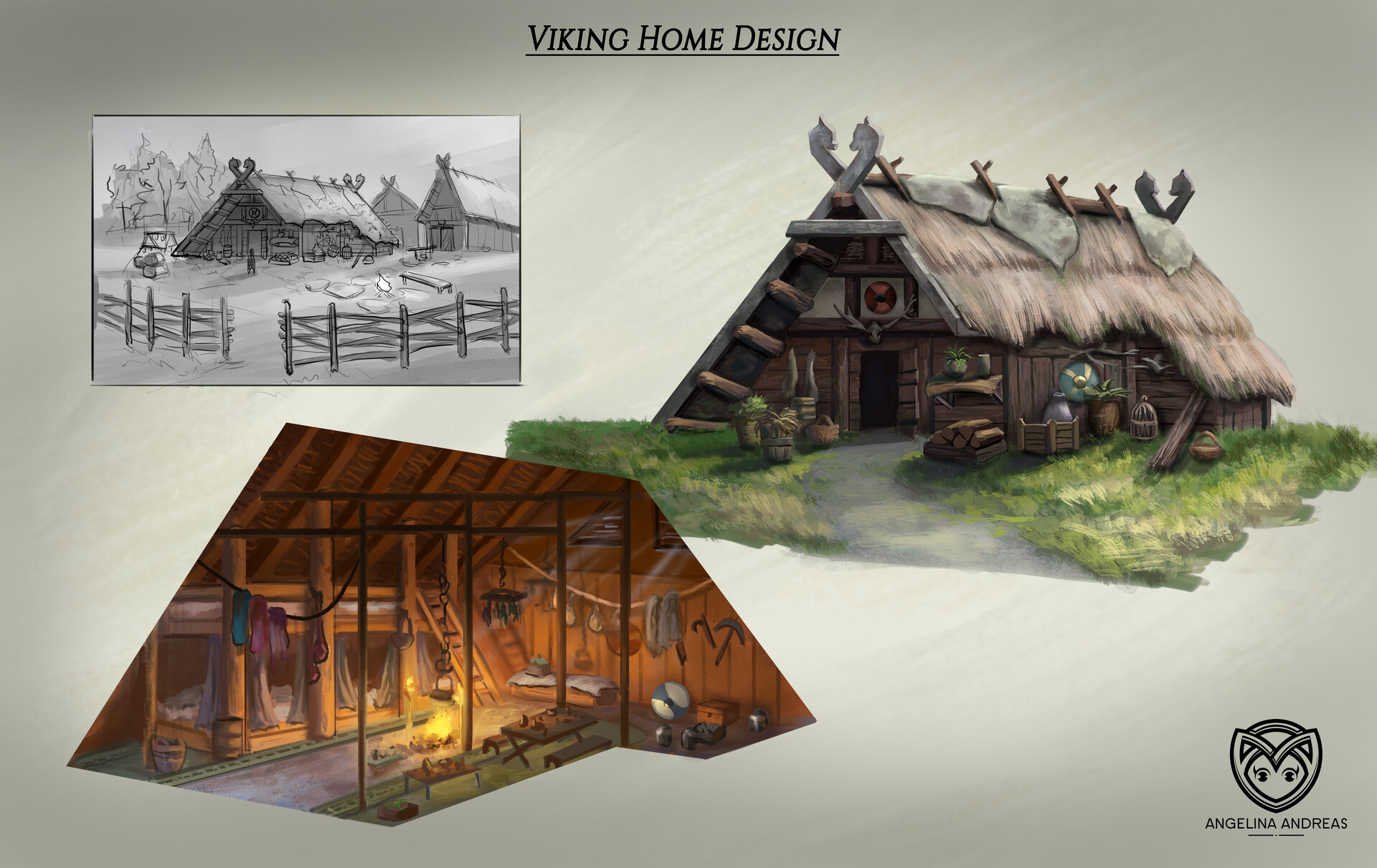 Viking Longhouse Art