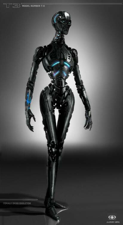 female robot concept art