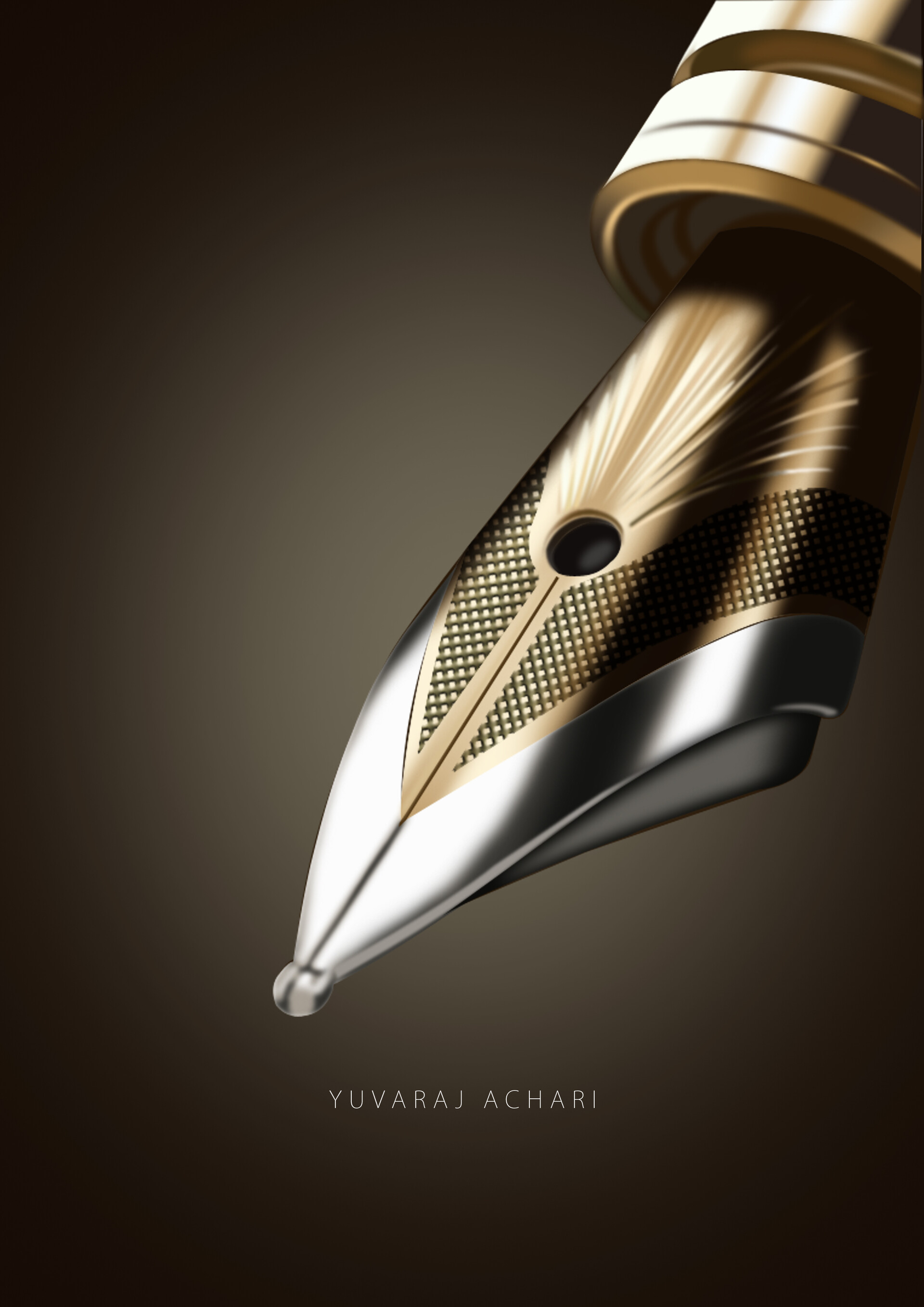 Yuvaraj Achari Digital Art Pen Nib