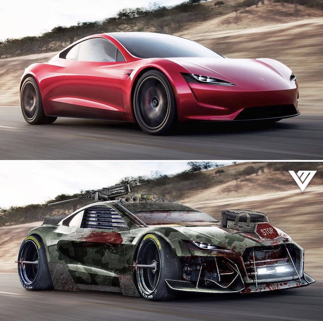 Tesla roadster best sale modified