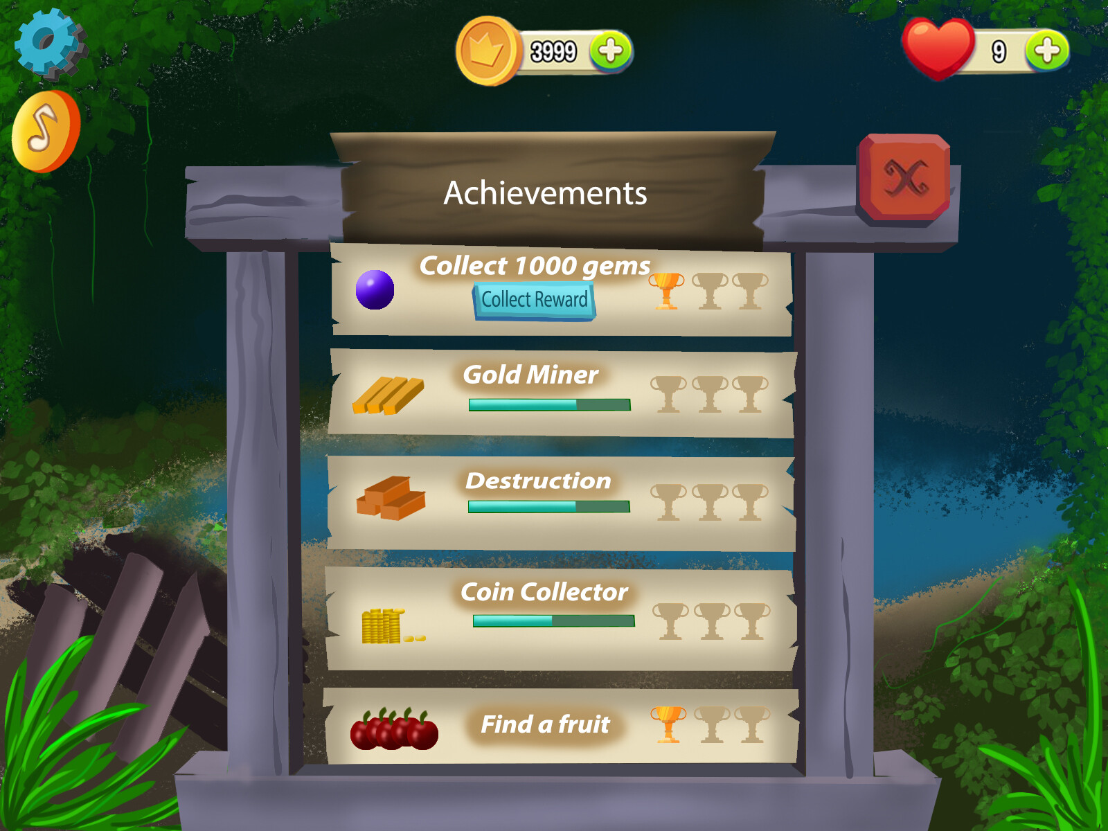 Artstation achievement ui for game
