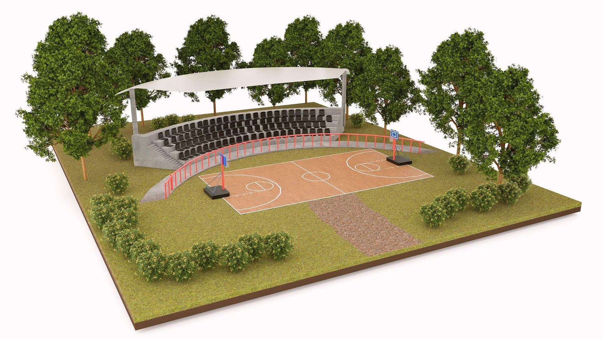 Artstation Basketball Court Arturo Serpas