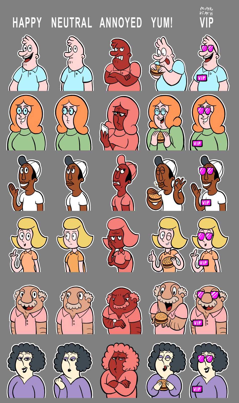 BBQ Game Character Portraits