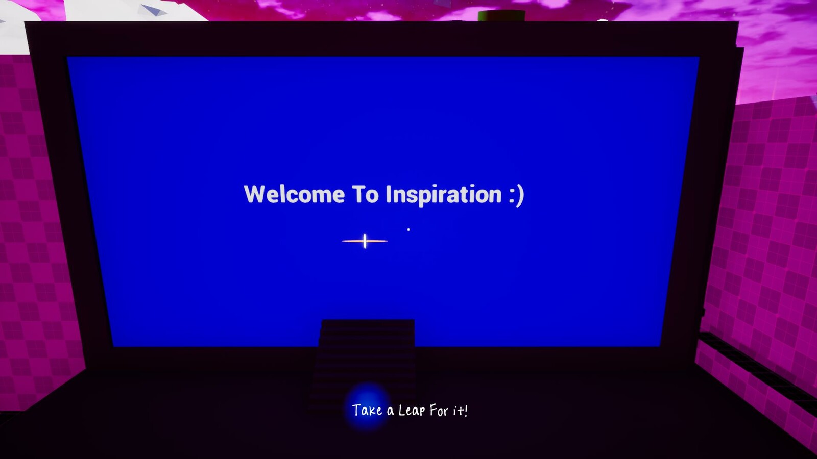 First area: "Welcome to Inspiration" Computer Screen