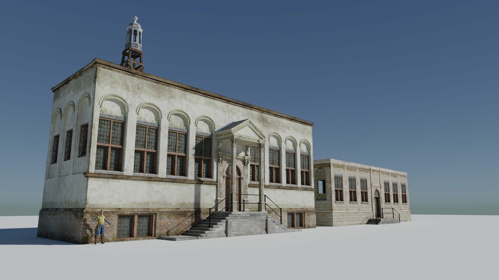 Showing building development. Many structures where replaced by more detailed designs. 