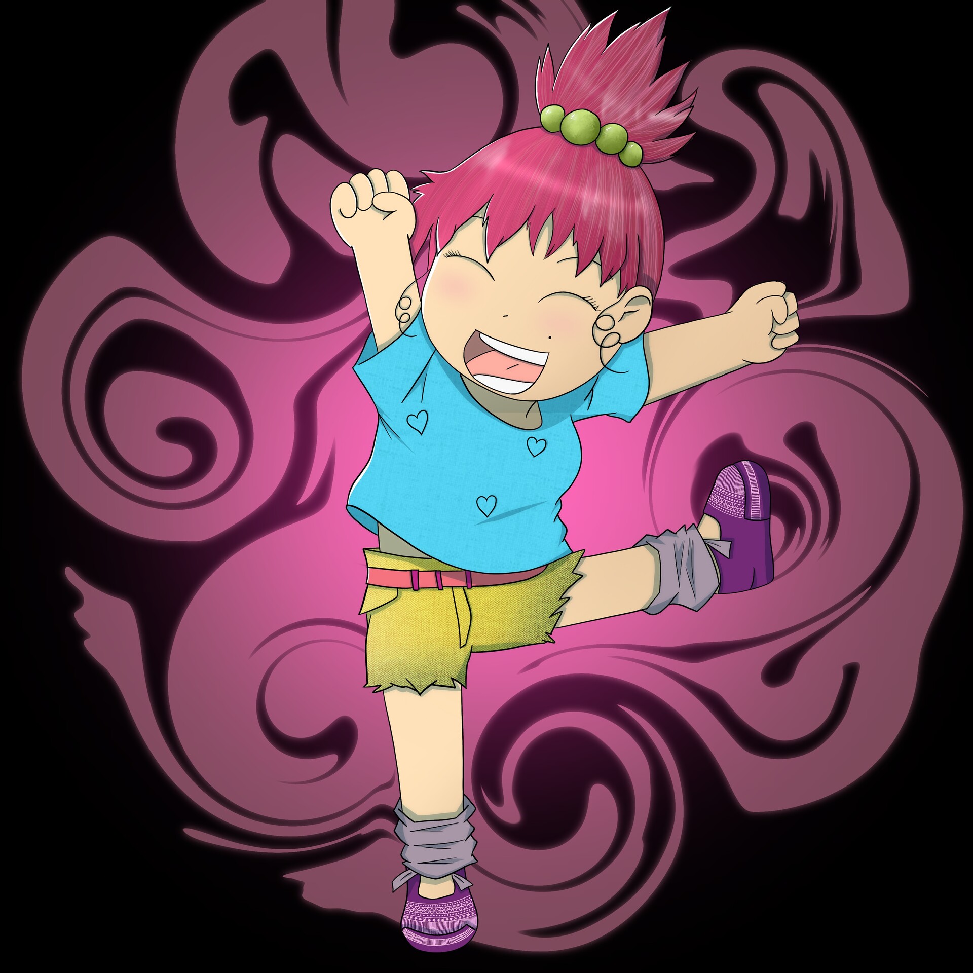 Artstation Dancing Chibi Girl Subhash Kumar