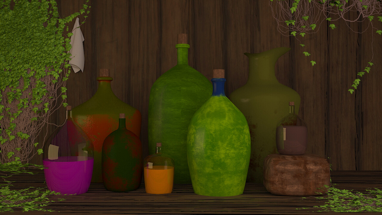 Artstation My Art Work Bottle Old Fan Art Abas Catur