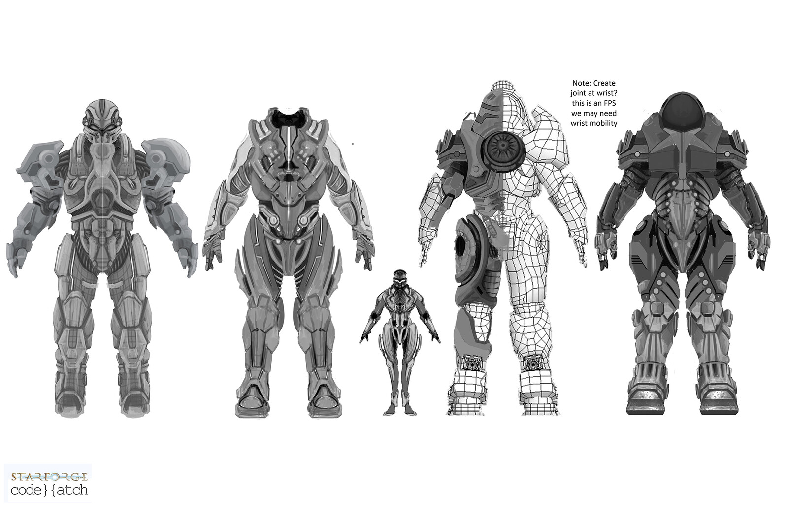 armor designs and iteration process