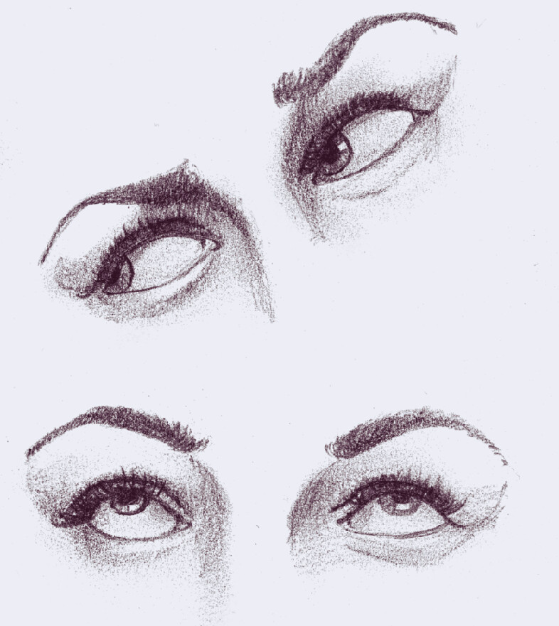 How to Draw Manga Eyes Girl  Both Eyes  StepbyStep Pictures  How 2  Draw Manga