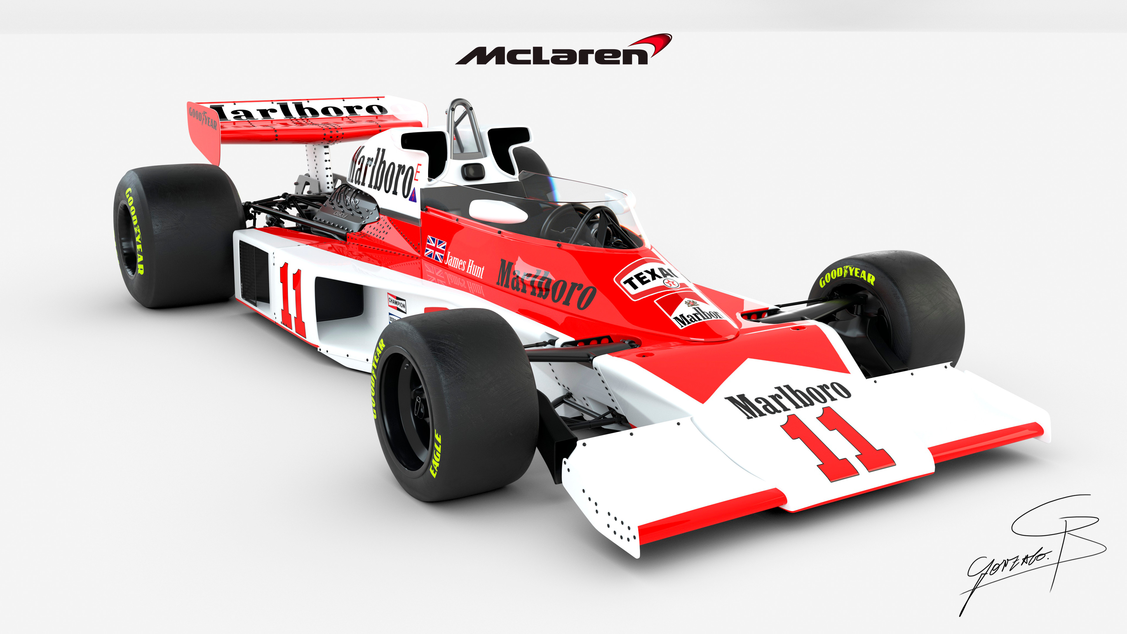 Gonzalo Blanco 3D Artist - Mclaren M23 1976 - James Hunt