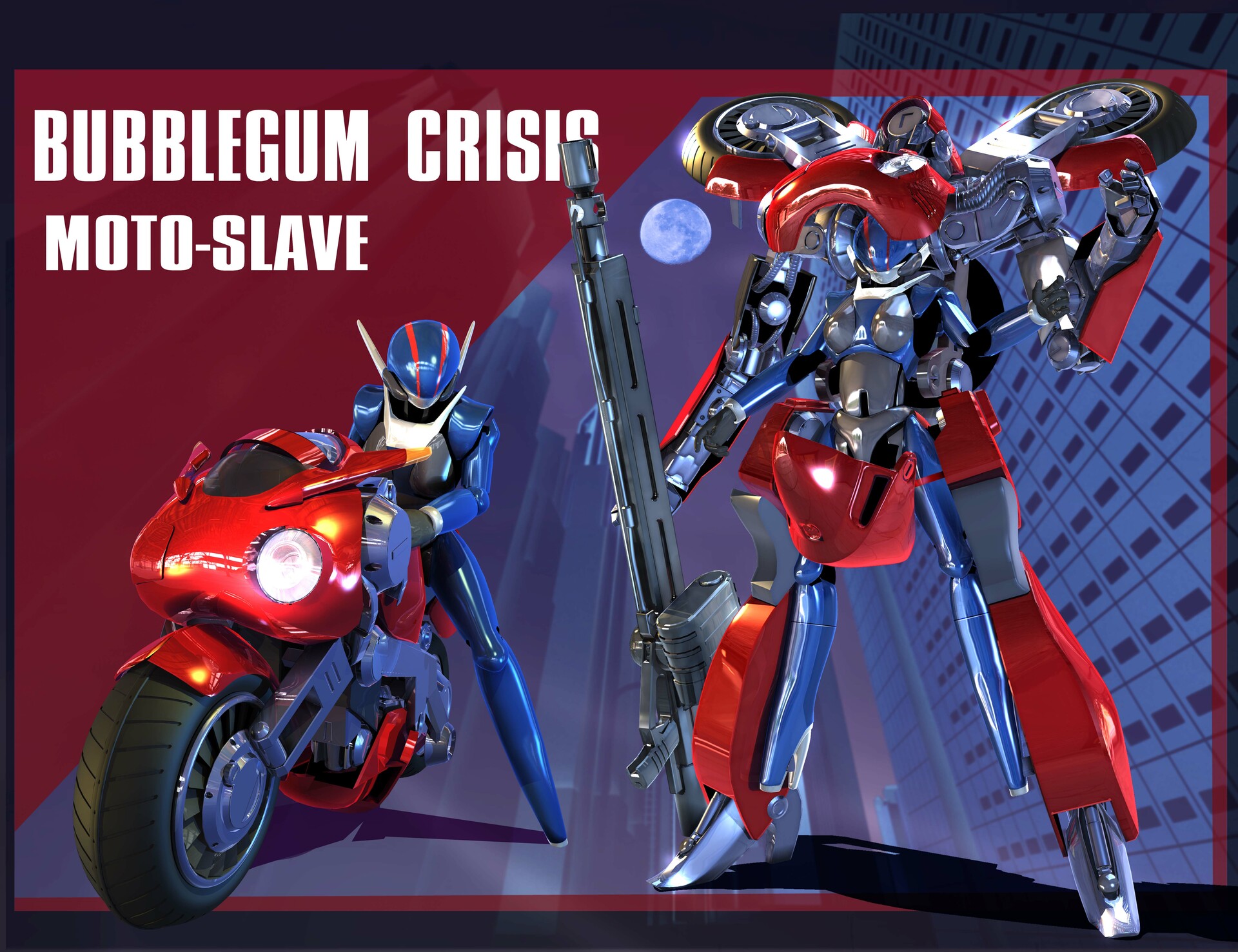 Amazon.co.jp: アオシマ バブルガムクライシス 1/12 可変モトスレイブ マシンカノンVer.プリス 荒牧伸志 : おもちゃ