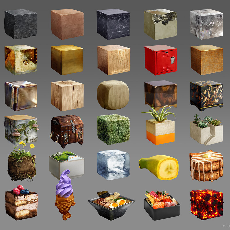 Material Cubes 