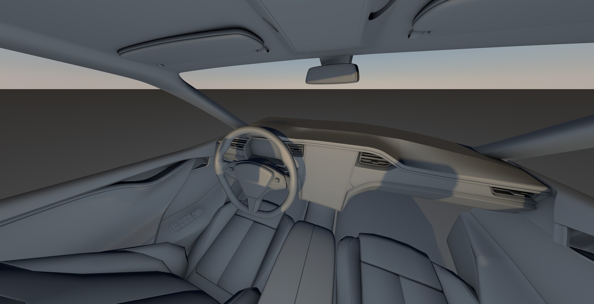 Vlad Ocs Tesla Model X Interior 3d Model