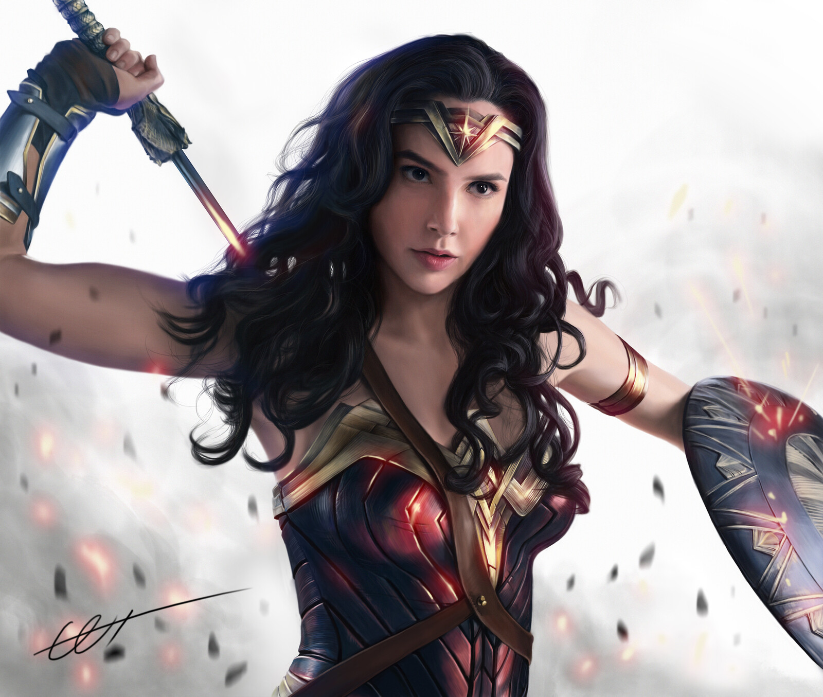 Artstation Digital Painting Wonderwoman Gal Gadot Bark Ross