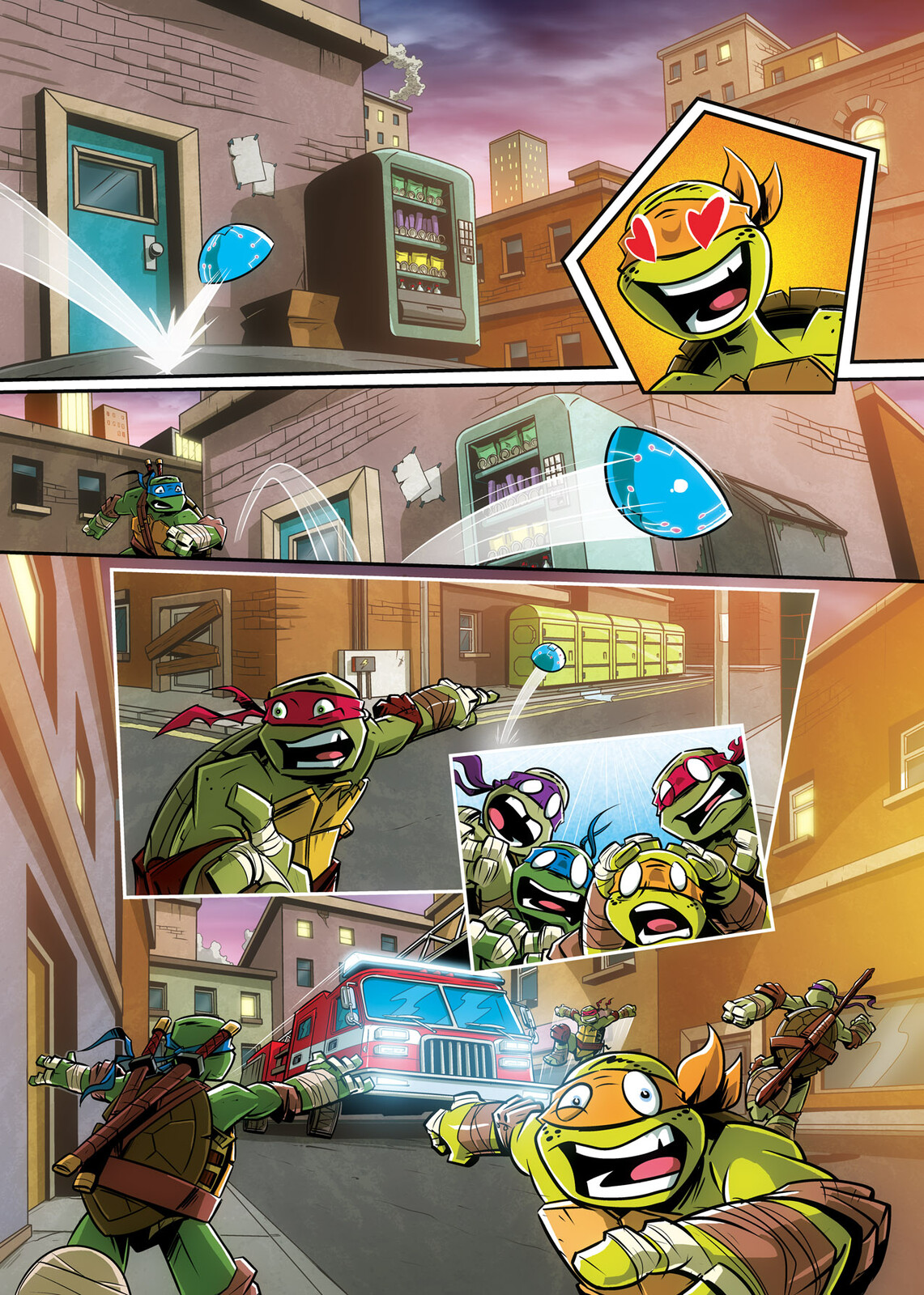 Page excerpt from Nickelodeon/Panini's Teenage Mutant Ninja Turtles comic 'Robo Rumble'