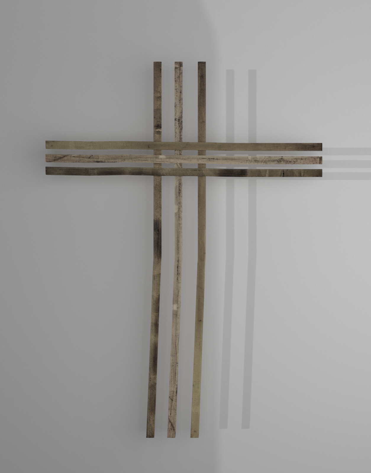 This is straw material test image.
I used three kind of materials of them.
I used only three types, but by rotating models, I thought that it would not look in one pattern. What do you think, guys?