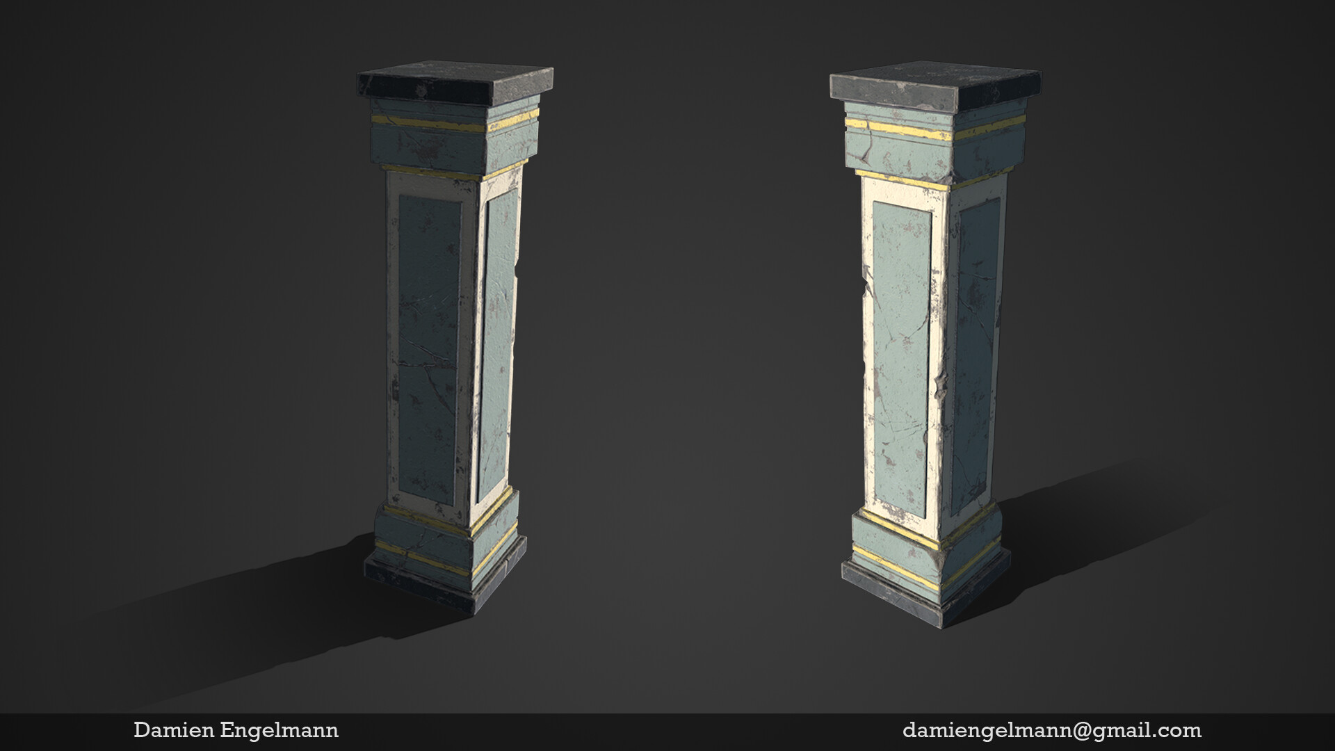 Artstation Concrete Pillar Modular Damien Engelmann